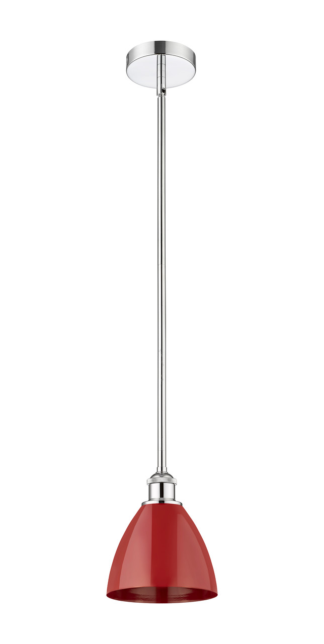 INNOVATIONS 616-1S-PC-MBD-75-RD Plymouth Dome 1 Light 7.5 inch Mini Pendant Polished Chrome