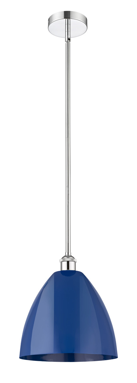 INNOVATIONS 616-1S-PC-MBD-12-BL Plymouth Dome 1 Light 12 inch Mini Pendant Polished Chrome
