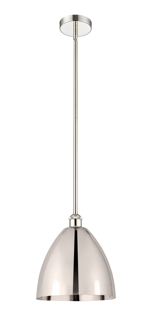 INNOVATIONS 616-1S-PN-MBD-12-PN Edison Dome 1 Light 12 inch Mini Pendant Polished Nickel