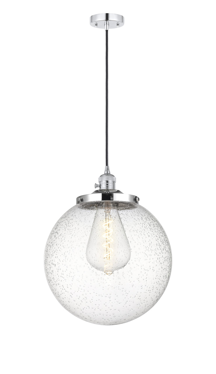 INNOVATIONS 201CSW-PC-G204-14 Beacon 1 Light 14 inch Mini Pendant With Switch Polished Chrome
