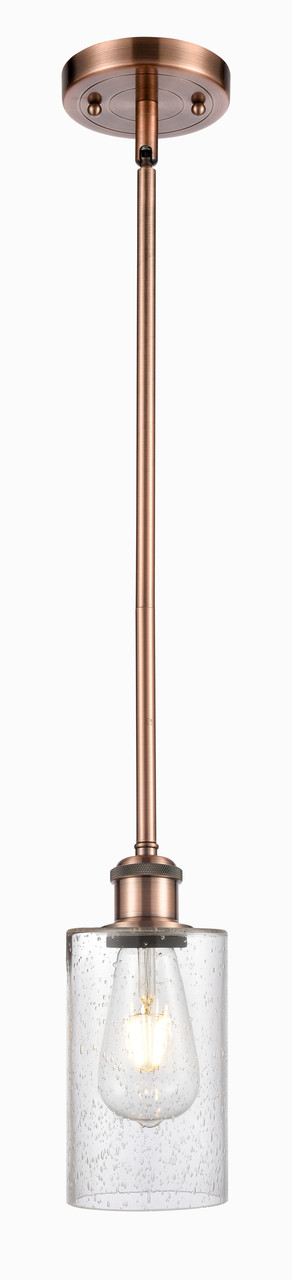 INNOVATIONS 516-1S-AC-G804 Clymer 1 3.875 inch Mini Pendant Antique Copper