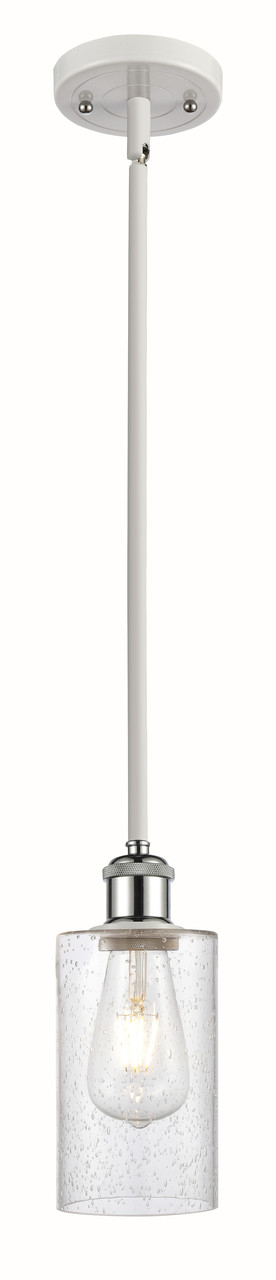 INNOVATIONS 516-1S-WPC-G804 Clymer 1 3.875 inch Mini Pendant White and Polished Chrome