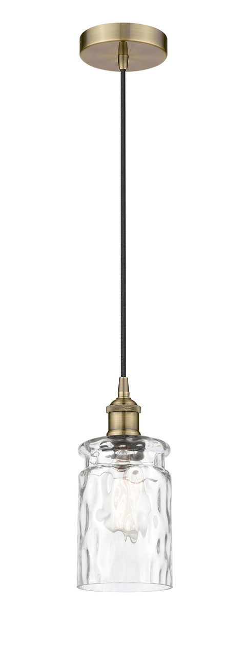 INNOVATIONS 616-1P-AB-G352 Candor 1 Light Mini Pendant part of the Edison Collection Antique Brass