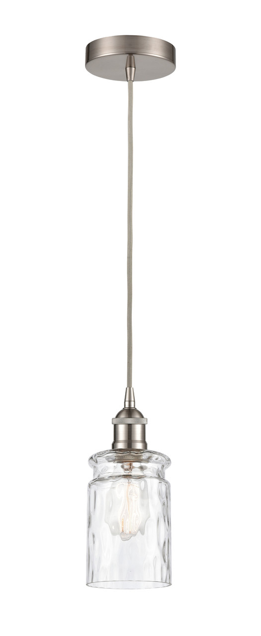 INNOVATIONS 616-1P-SN-G352 Candor 1 Light Mini Pendant part of the Edison Collection Brushed Satin Nickel