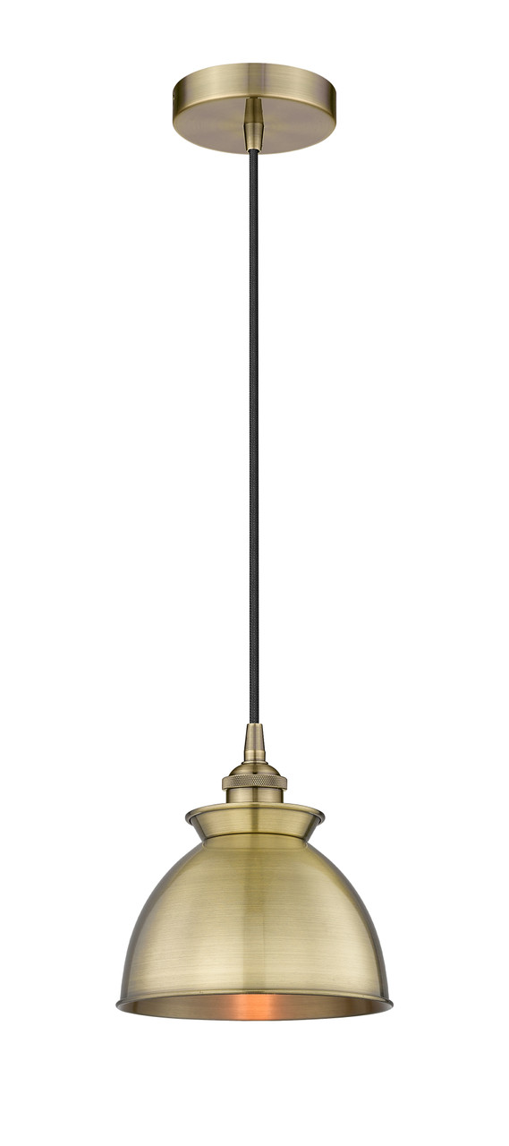 INNOVATIONS 616-1P-AB-M14-AB Adirondack 1 8.125 inch Mini Pendant Antique Brass