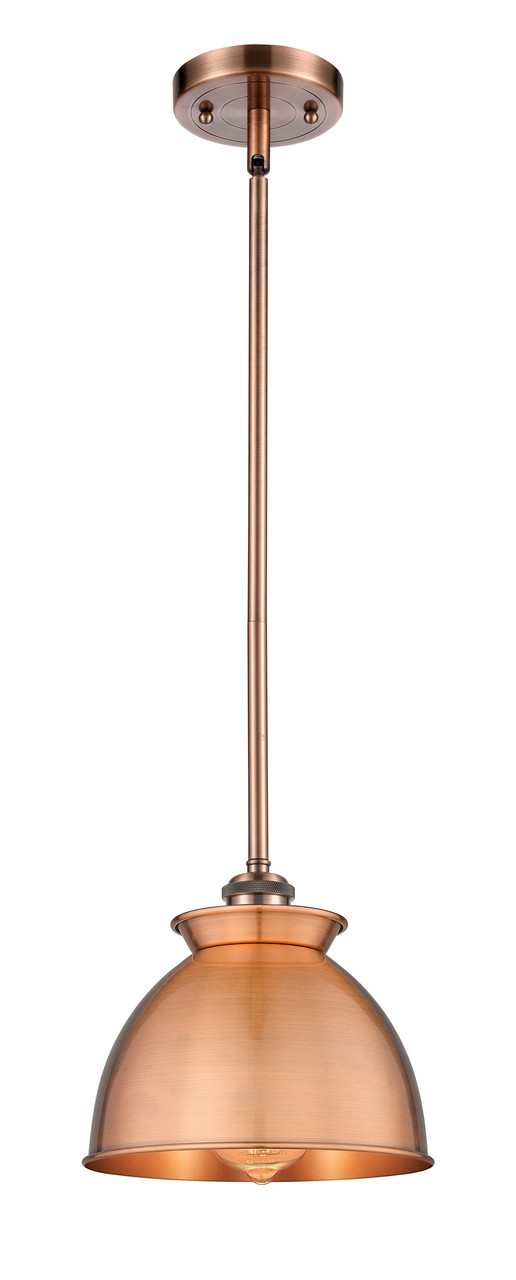 INNOVATIONS 516-1S-AC-M14-AC Adirondack 1 8.125 inch Mini Pendant Antique Copper