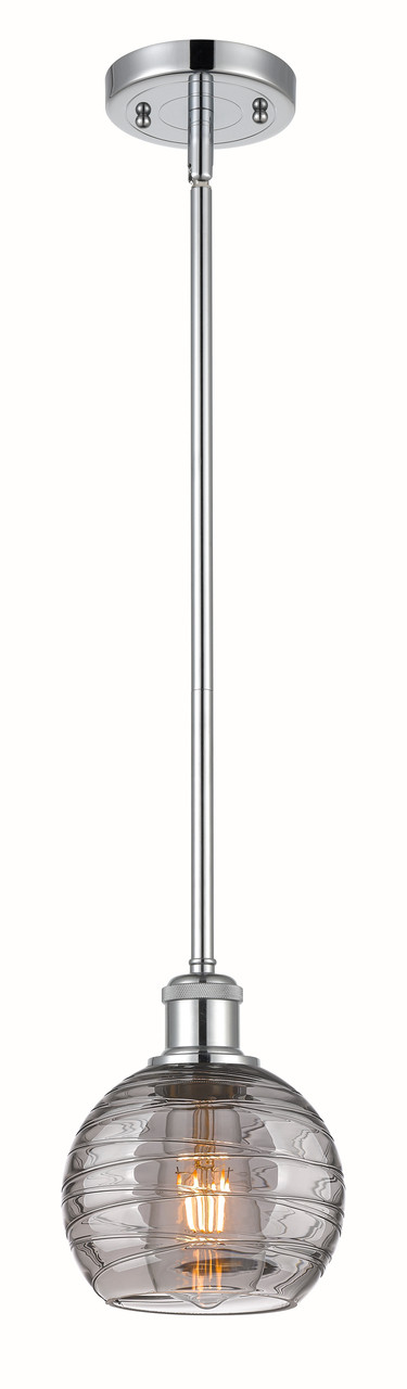 INNOVATIONS 516-1S-PC-G1213-6SM Deco Swirl 1 Light 6 inch Mini Pendant Polished Chrome