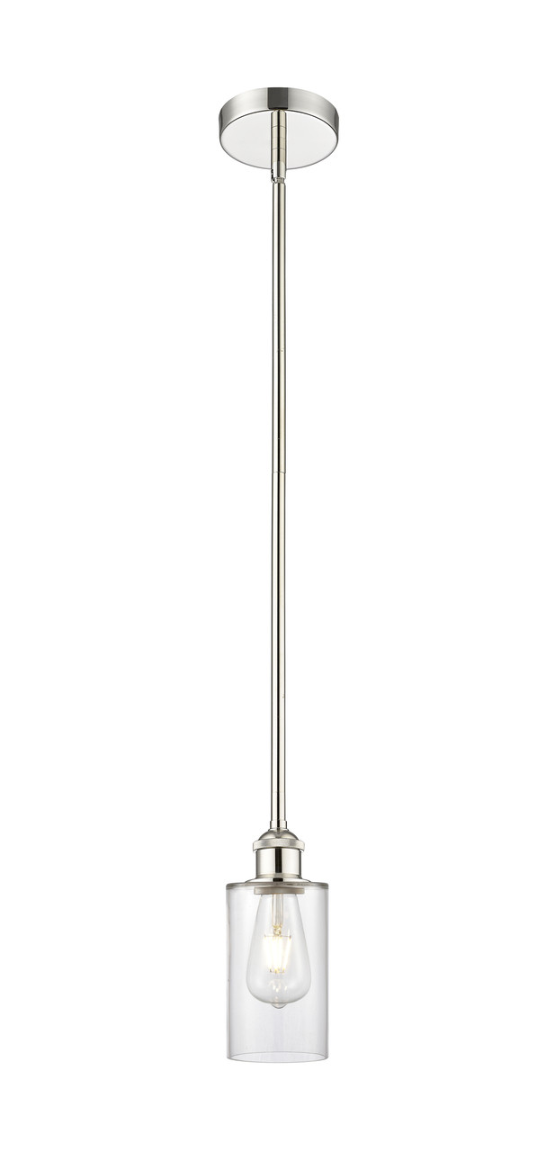 INNOVATIONS 616-1S-PN-G802 Clymer 1 Light 3.875 inch Mini Pendant Polished Nickel
