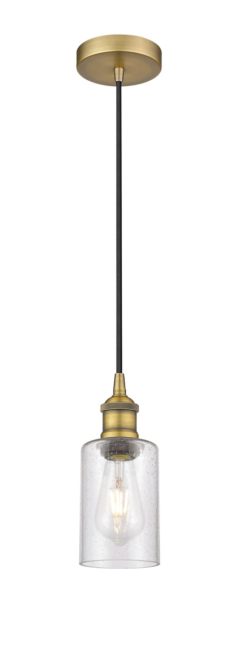 INNOVATIONS 616-1P-BB-G804 Clymer 1 3.875 inch Mini Pendant Brushed Brass