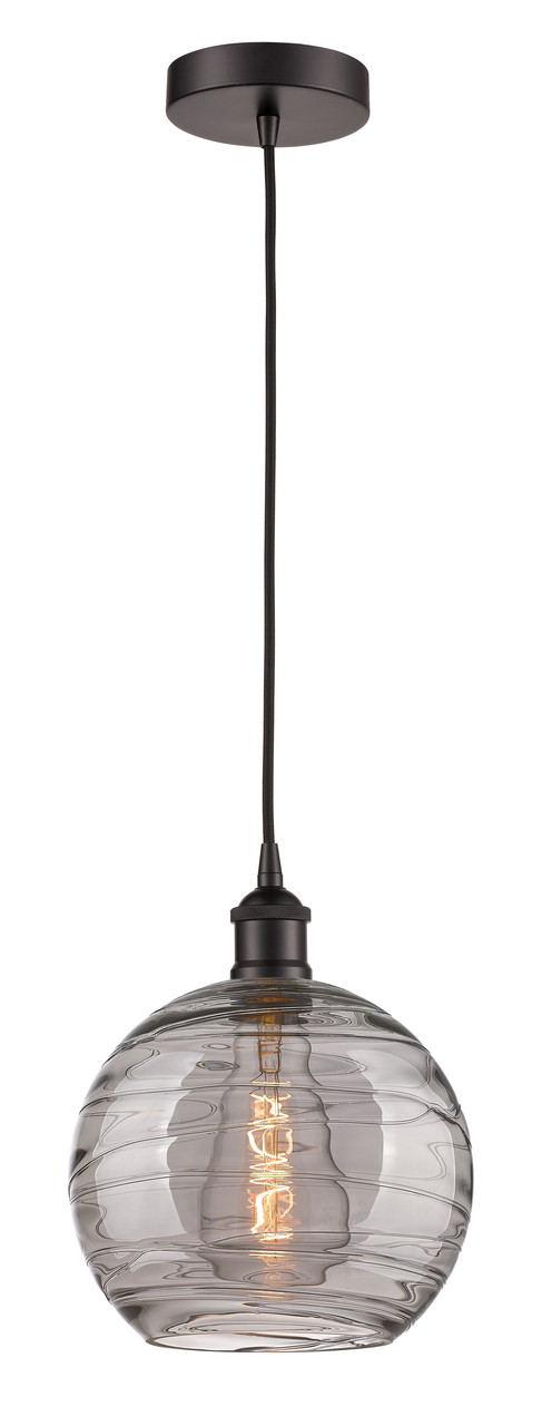 INNOVATIONS 616-1P-OB-G1213-10SM Athens Deco Swirl 1 Light 10 inch Mini Pendant Oil Rubbed Bronze