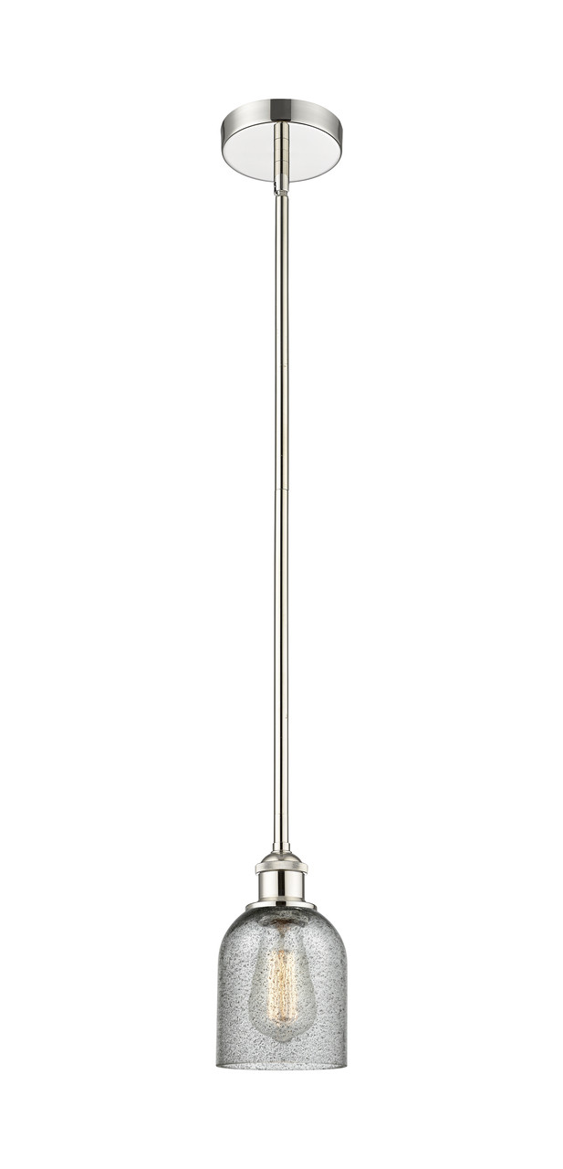 INNOVATIONS 616-1S-PN-G257 Caledonia 1 Light 5 inch Mini Pendant Polished Nickel