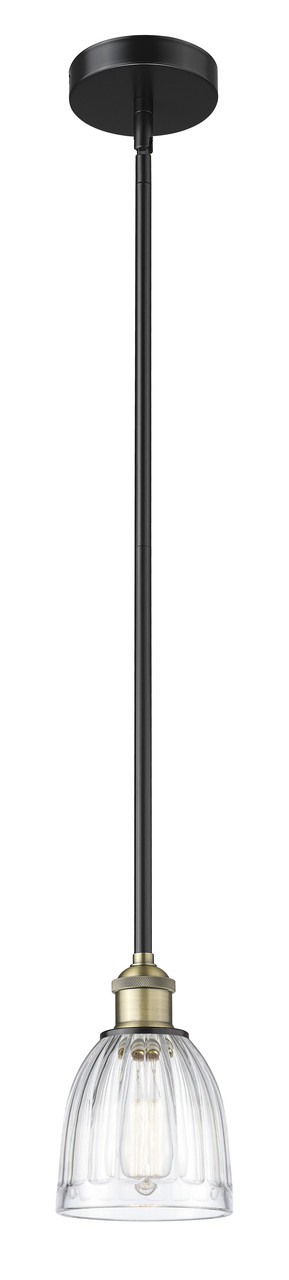 INNOVATIONS 616-1S-BAB-G442 Brookfield 1 5.75 inch Mini Pendant Black Antique Brass INNOVATIONS 616-1S-BAB-G442 Brookfield 1 5.75 inch Mini Pendant Black Antique Brass