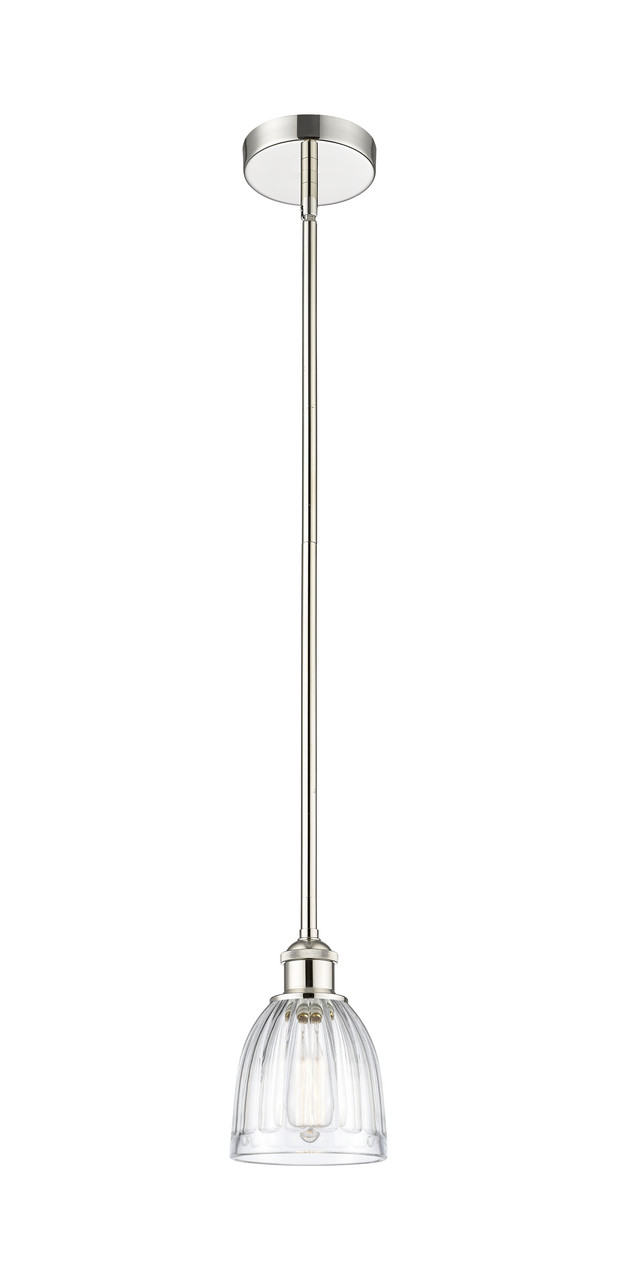 INNOVATIONS 616-1S-PN-G442 Brookfield 1 Light 5.75 inch Mini Pendant Polished Nickel