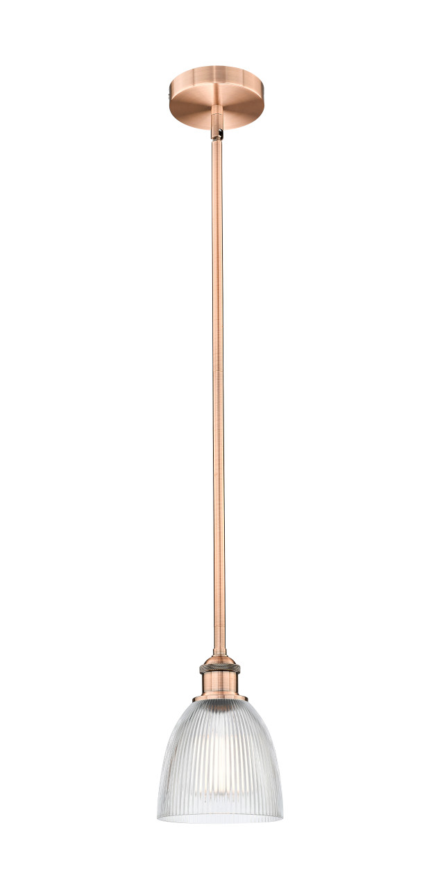 INNOVATIONS 616-1S-AC-G382 Castile 1 Light 6 inch Mini Pendant Antique Copper