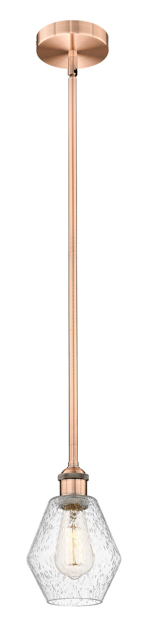 INNOVATIONS 616-1S-AC-G654-6 Cindyrella 1 Light 6 inch Mini Pendant Antique Copper