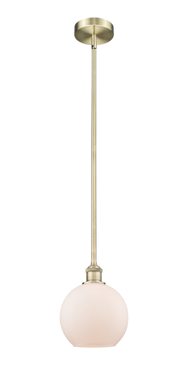 INNOVATIONS 616-1S-AB-G121-8 Athens 1 Light 8 inch Mini Pendant Antique Brass
