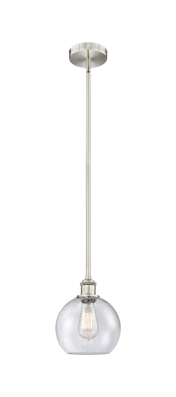 INNOVATIONS 616-1S-SN-G124-8 Athens 1 Light 8 inch Mini Pendant Brushed Satin Nickel