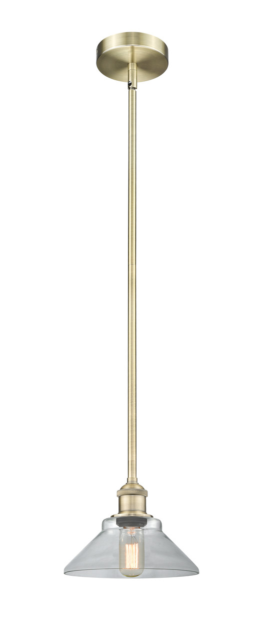 INNOVATIONS 616-1S-AB-G132 Orwell 1 Light 8.375 inch Mini Pendant Antique Brass