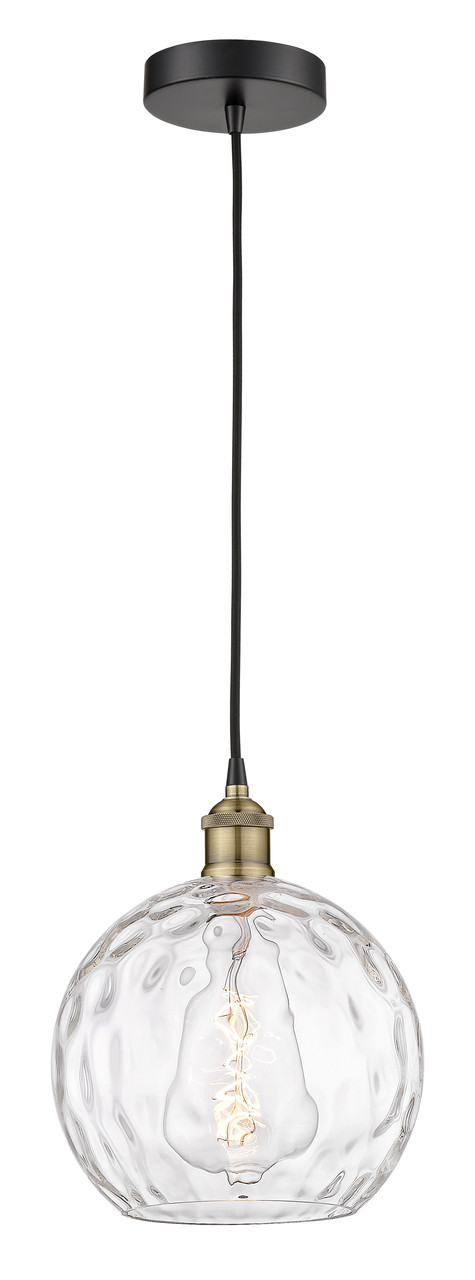 INNOVATIONS 616-1P-BAB-G1215-10 Athens Water Glass 1 10 inch Mini Pendant Black Antique Brass