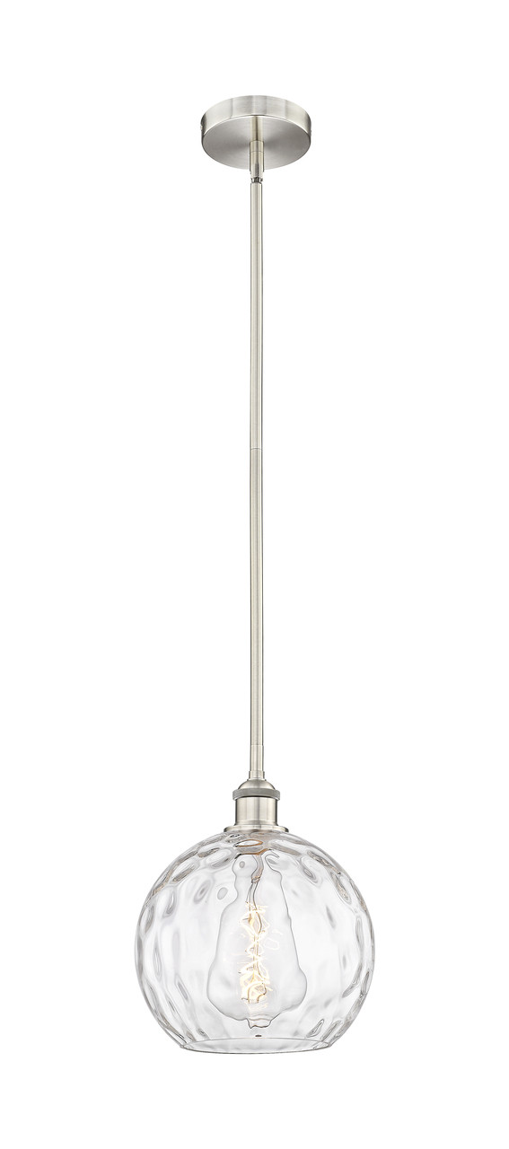 INNOVATIONS 616-1S-SN-G1215-10 Athens Water Glass 1 Light 10 inch Mini Pendant Brushed Satin Nickel
