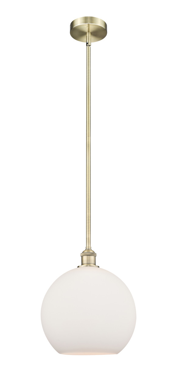 INNOVATIONS 616-1S-AB-G121-12 Athens 1 Light 11.75 inch Mini Pendant Antique Brass