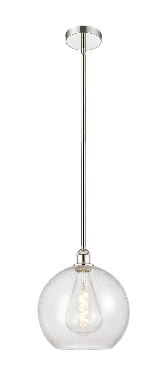 INNOVATIONS 616-1S-PN-G124-12 Athens 1 Light 11.75 inch Mini Pendant Polished Nickel