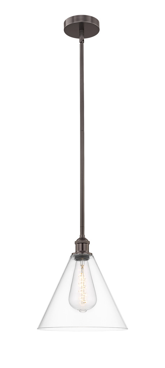 INNOVATIONS 616-1S-OB-GBC-122 Edison Cone 1 Light 12 inch Mini Pendant Oil Rubbed Bronze