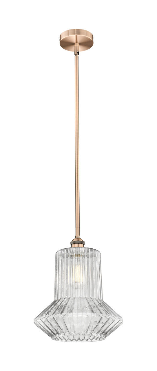 INNOVATIONS 616-1S-AC-G212 Springwater 1 Light 12 inch Mini Pendant Antique Copper