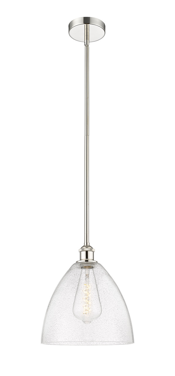 INNOVATIONS 616-1S-PN-GBD-124 Edison Dome 1 Light 12 inch Mini Pendant Polished Nickel