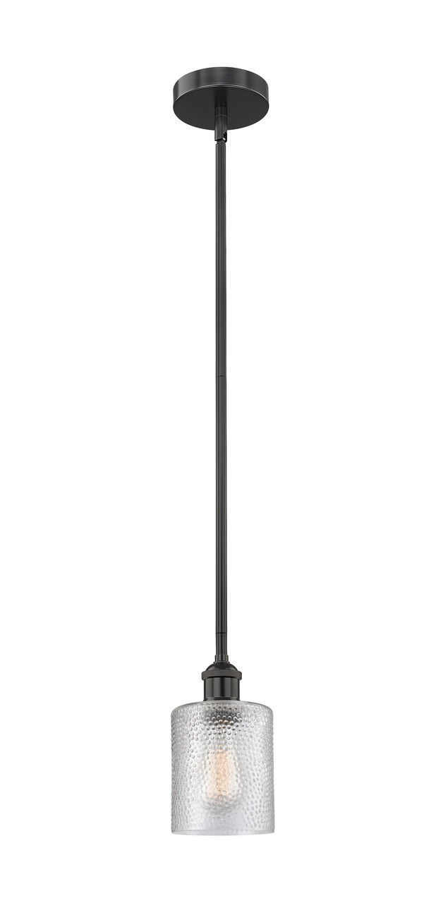 INNOVATIONS 616-1S-BK-G112 Cobbleskill 1 Light 5 inch Mini Pendant Matte Black