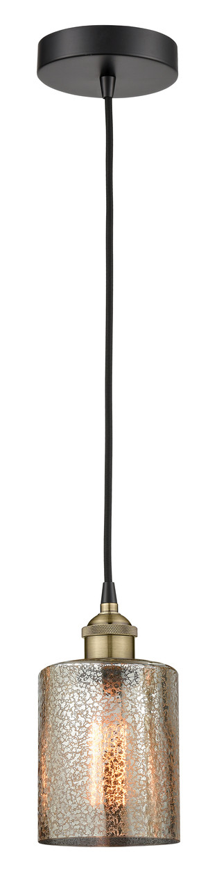INNOVATIONS 616-1P-BAB-G116 Cobbleskill 1 5 inch Mini Pendant Black Antique Brass