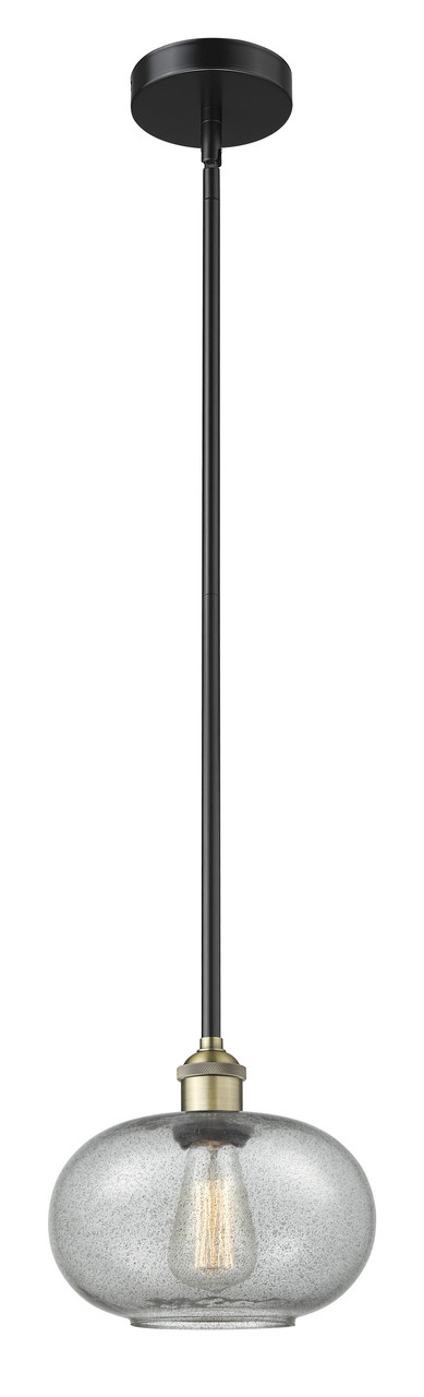 INNOVATIONS 616-1S-BAB-G247 Gorham 1 9.5 inch Mini Pendant Black Antique Brass