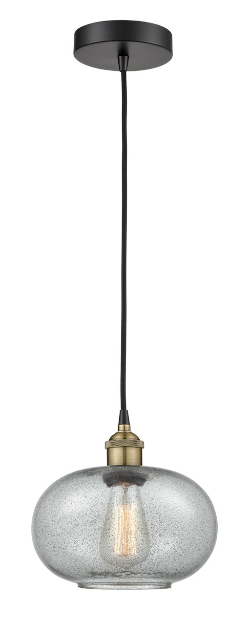 INNOVATIONS 616-1P-BAB-G247 Gorham 1 9.5 inch Mini Pendant Black Antique Brass
