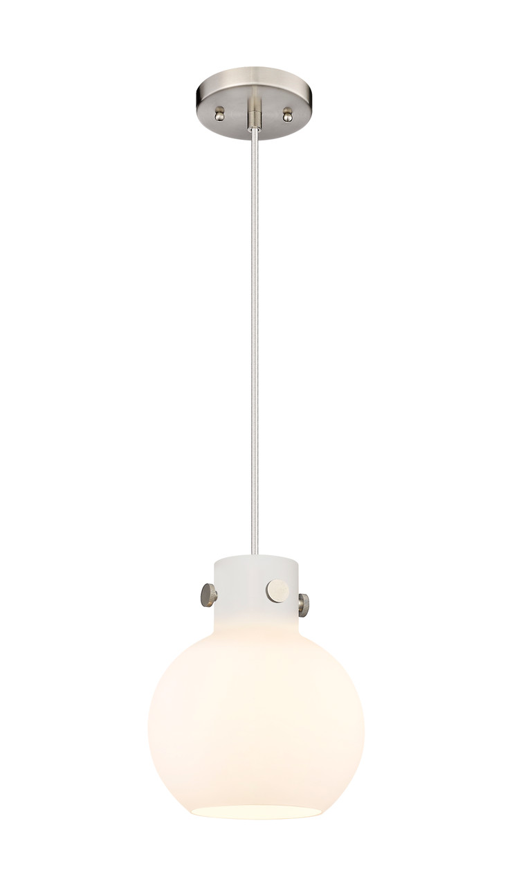 INNOVATIONS 410-1PS-SN-G410-8WH Newton Sphere 1 8 inch Mini Pendant Brushed Satin Nickel