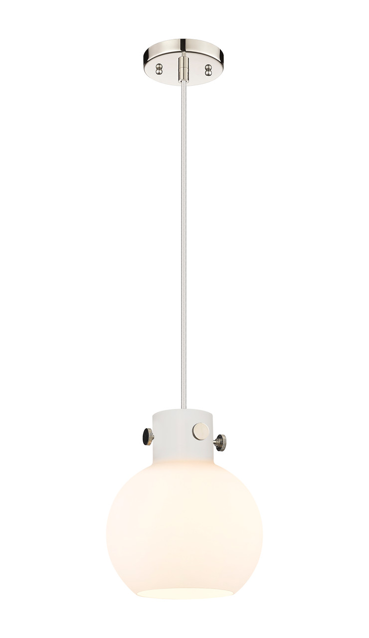 INNOVATIONS 410-1PS-PN-G410-8WH Newton Sphere 1 8 inch Mini Pendant Polished Nickel