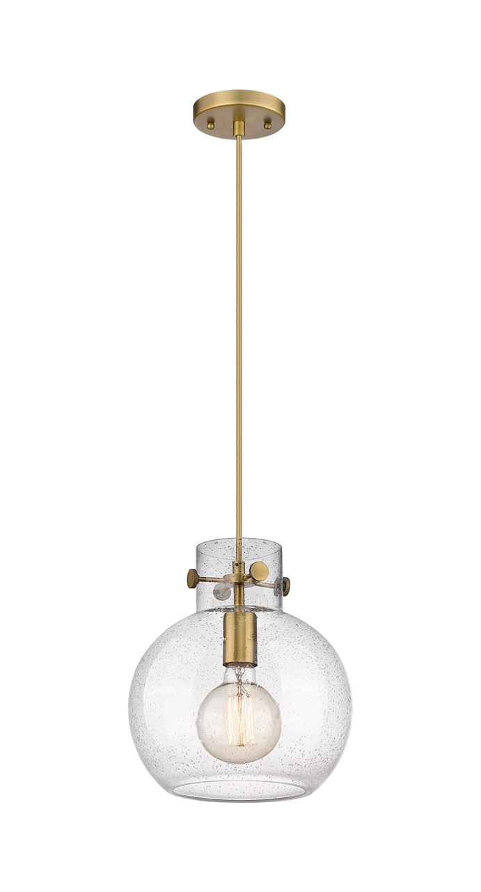 INNOVATIONS 410-1PM-BB-G410-10SDY Newton Sphere 1 10 inch Mini Pendant Brushed Brass