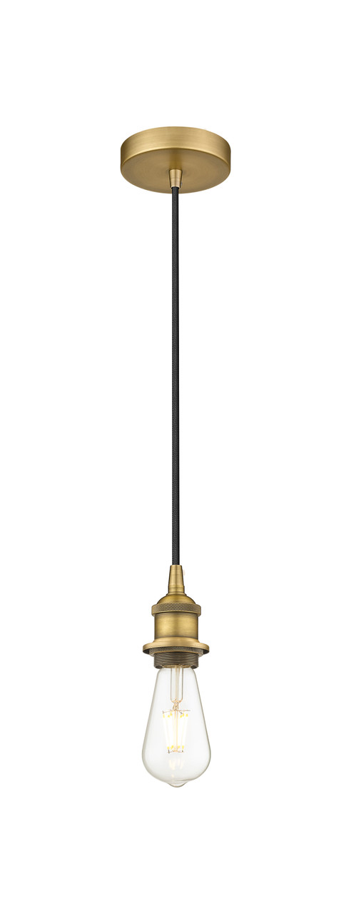 INNOVATIONS 616-1P-BB Edison 1 Light 2.5 inch Mini Pendant Brushed Brass