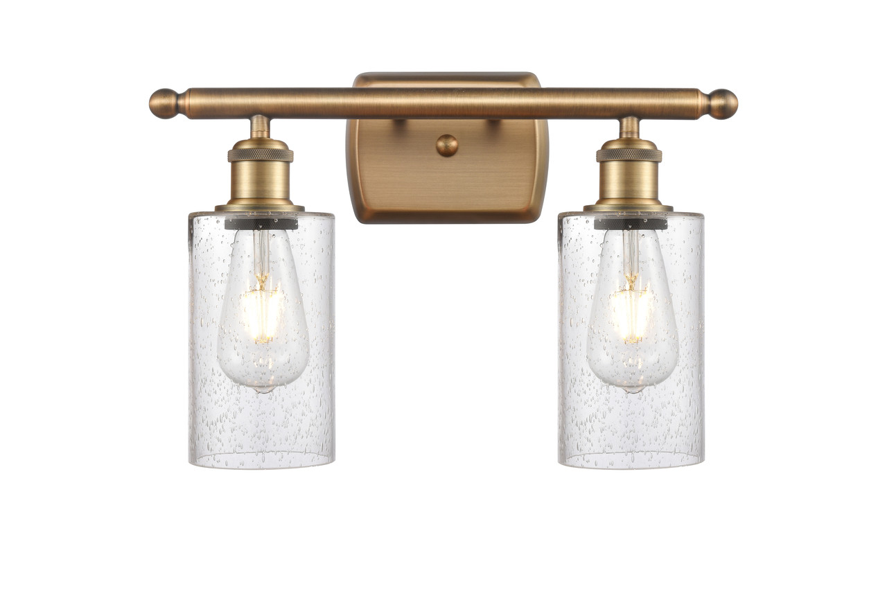 INNOVATIONS 516-2W-BB-G804 Clymer 2 16 inch Bath Vanity Light Brushed Brass