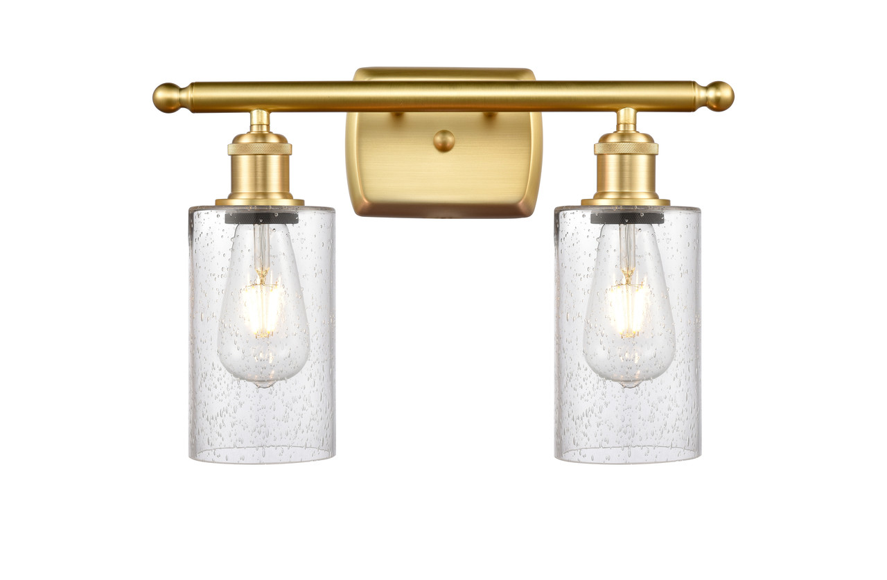 INNOVATIONS 516-2W-SG-G804 Clymer 2 16 inch Bath Vanity Light Satin Gold