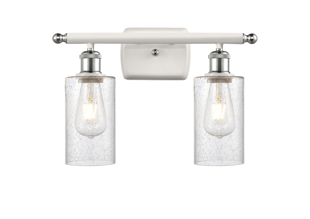 INNOVATIONS 516-2W-WPC-G804 Clymer 2 16 inch Bath Vanity Light White and Polished Chrome