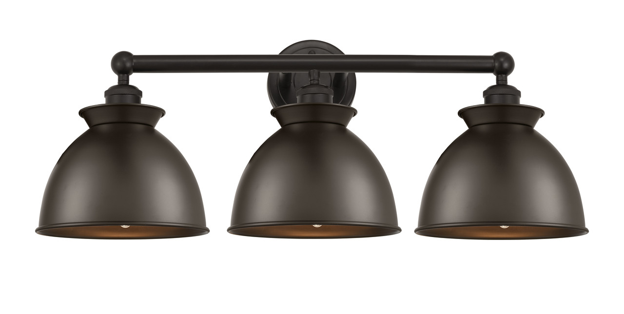 INNOVATIONS 616-3W-OB-M14-OB Adirondack 3 Light Bath Vanity Light part of the Edison Collection Oil Rubbed Bronze