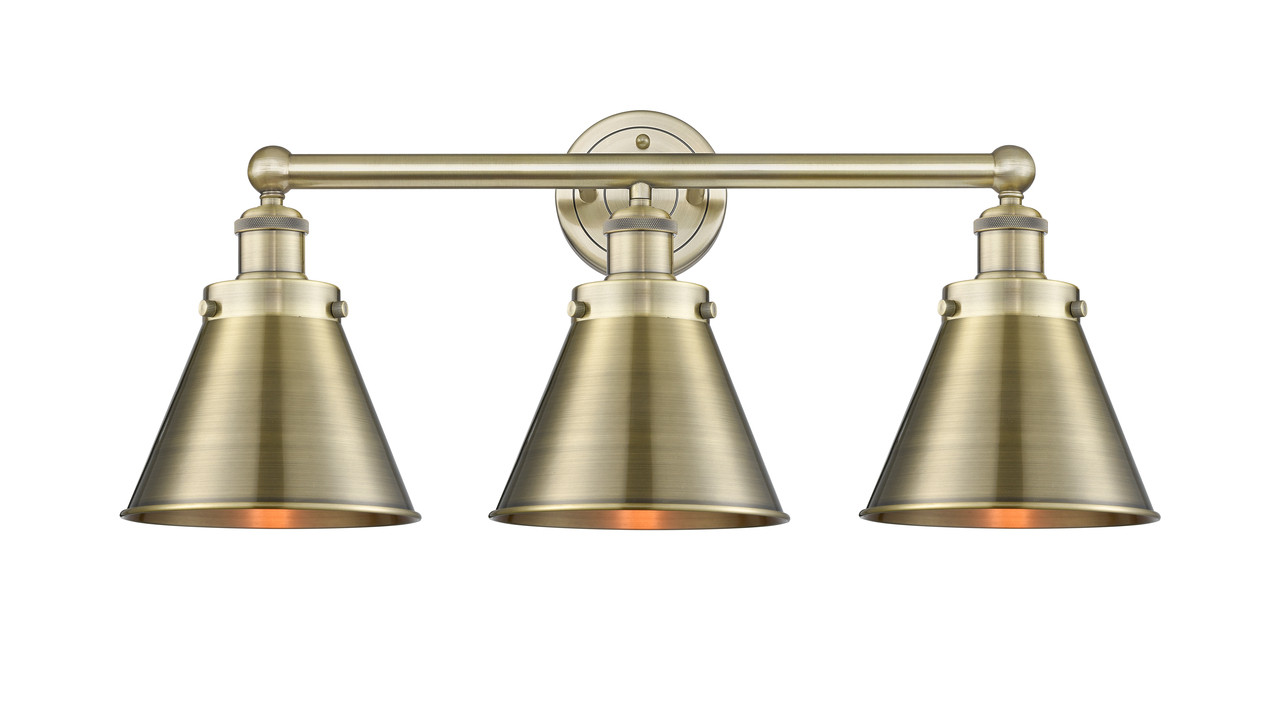 INNOVATIONS 616-3W-AB-M13-AB Appalachian 3 26 inch Bath Vanity Light Antique Brass