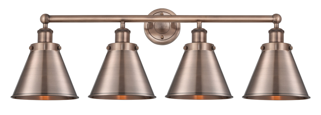 INNOVATIONS 616-4W-AC-M13-AC Appalachian 4 35 inch Bath Vanity Light Antique Copper