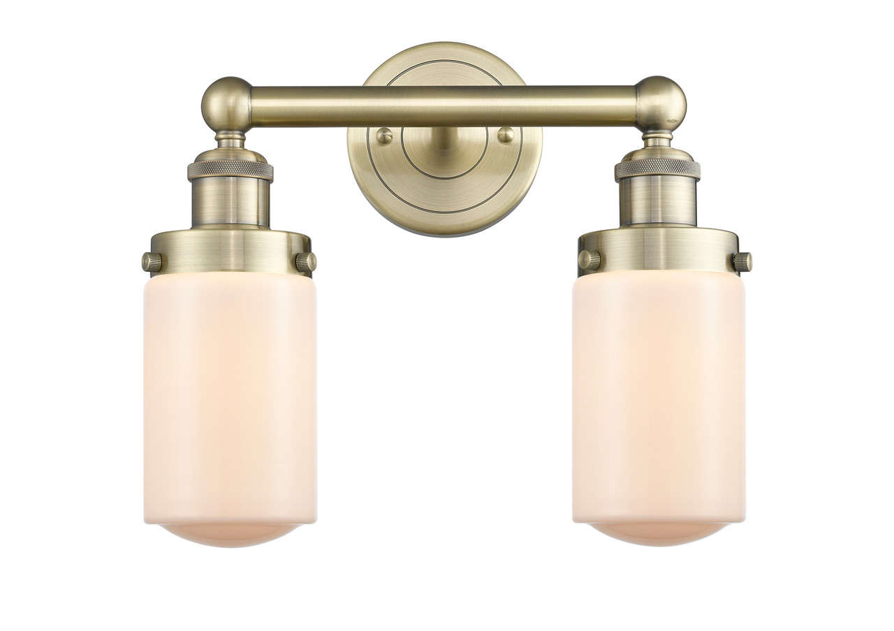 INNOVATIONS 616-2W-AB-G311 Dover 2 15.5 inch Bath Vanity Light Antique Brass