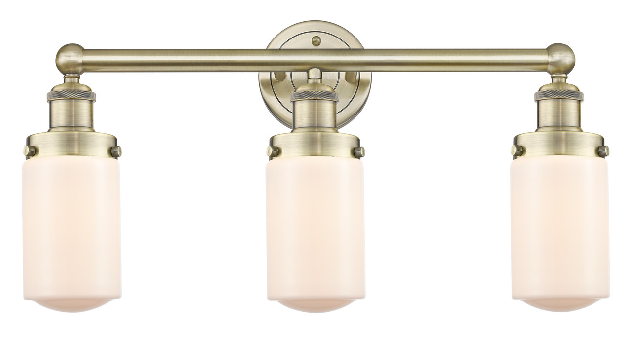 INNOVATIONS 616-3W-AB-G311 Dover 3 24.5 inch Bath Vanity Light Antique Brass