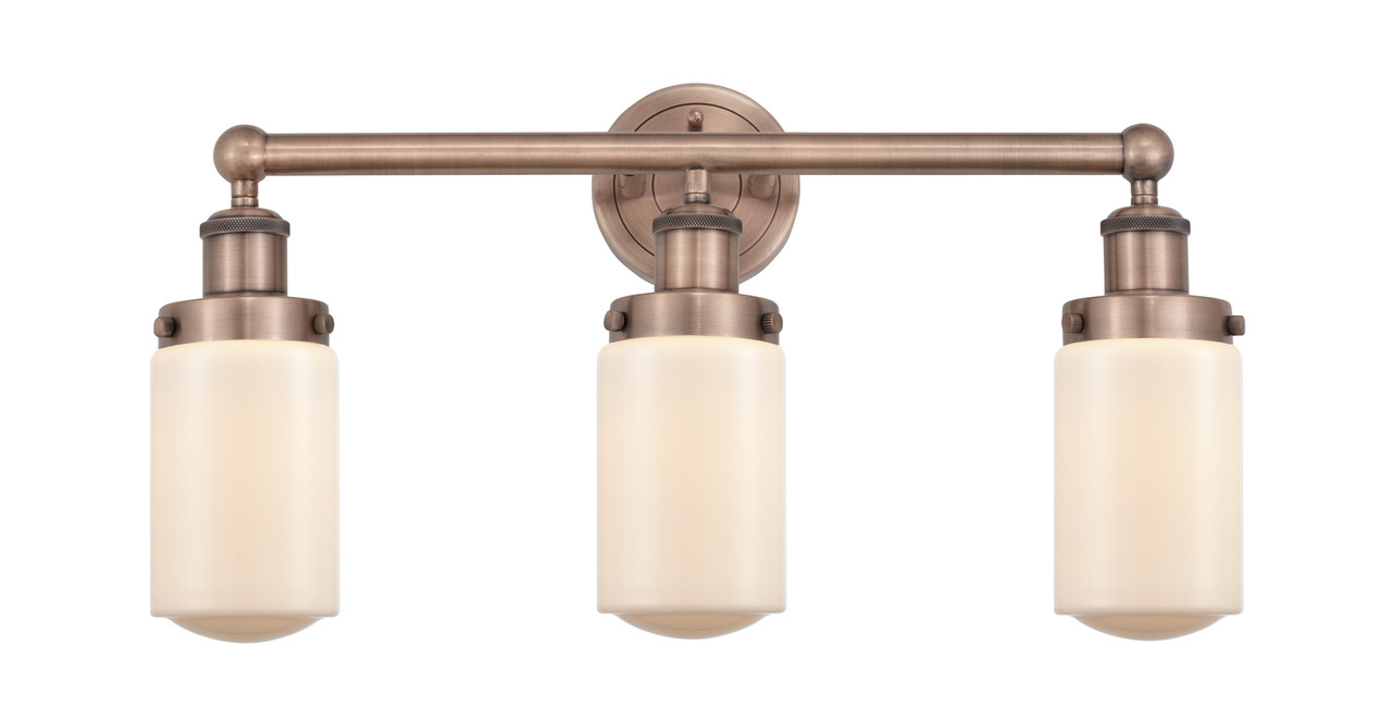 INNOVATIONS 616-3W-AC-G311 Dover 3 24.5 inch Bath Vanity Light Antique Copper