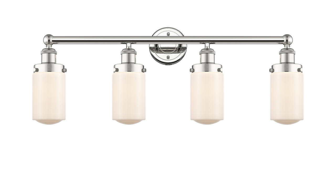 INNOVATIONS 616-4W-PN-G311 Dover 4 33.5 inch Bath Vanity Light Polished Nickel