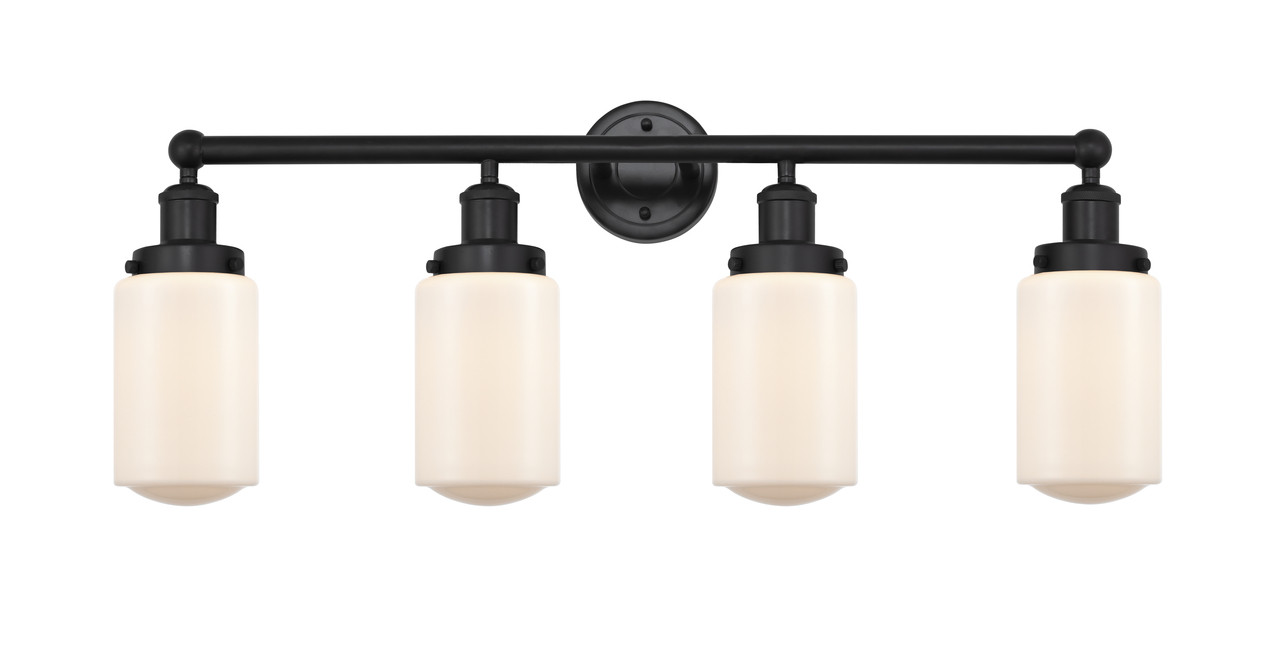 INNOVATIONS 616-4W-BK-G311 Dover 4 Light 33.5 inch Bath Vanity Light Matte Black
