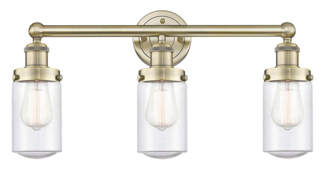 INNOVATIONS 616-3W-AB-G314 Dover 3 24.5 inch Bath Vanity Light Antique Brass
