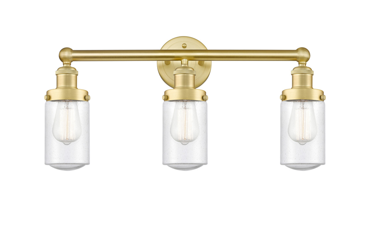 INNOVATIONS 616-3W-SG-G314 Dover 3 24.5 inch Bath Vanity Light Satin Gold